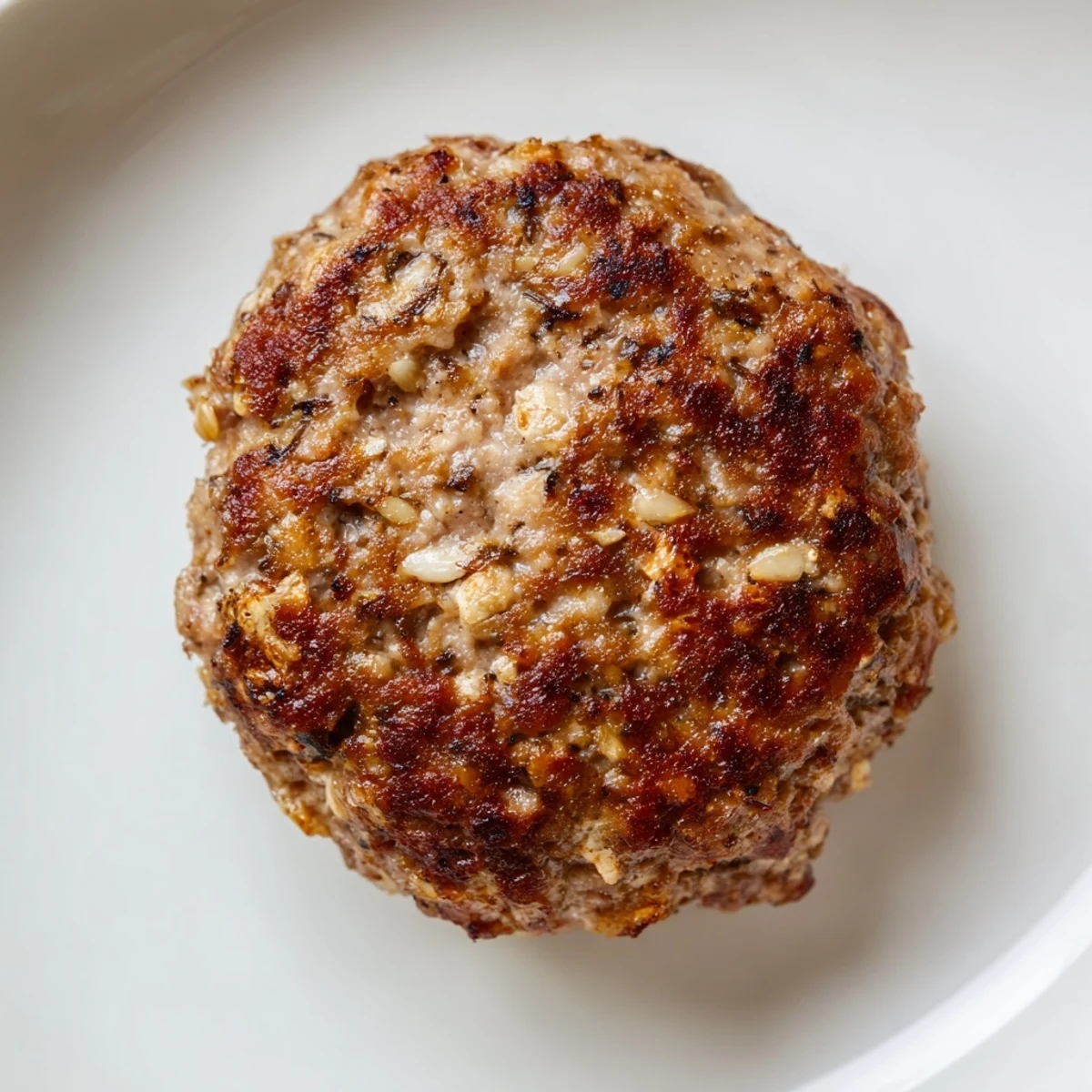 Homemade chicken breakfast sausage patties resting on parchment paper, ready to be paired with scrambled eggs and avocado toast.