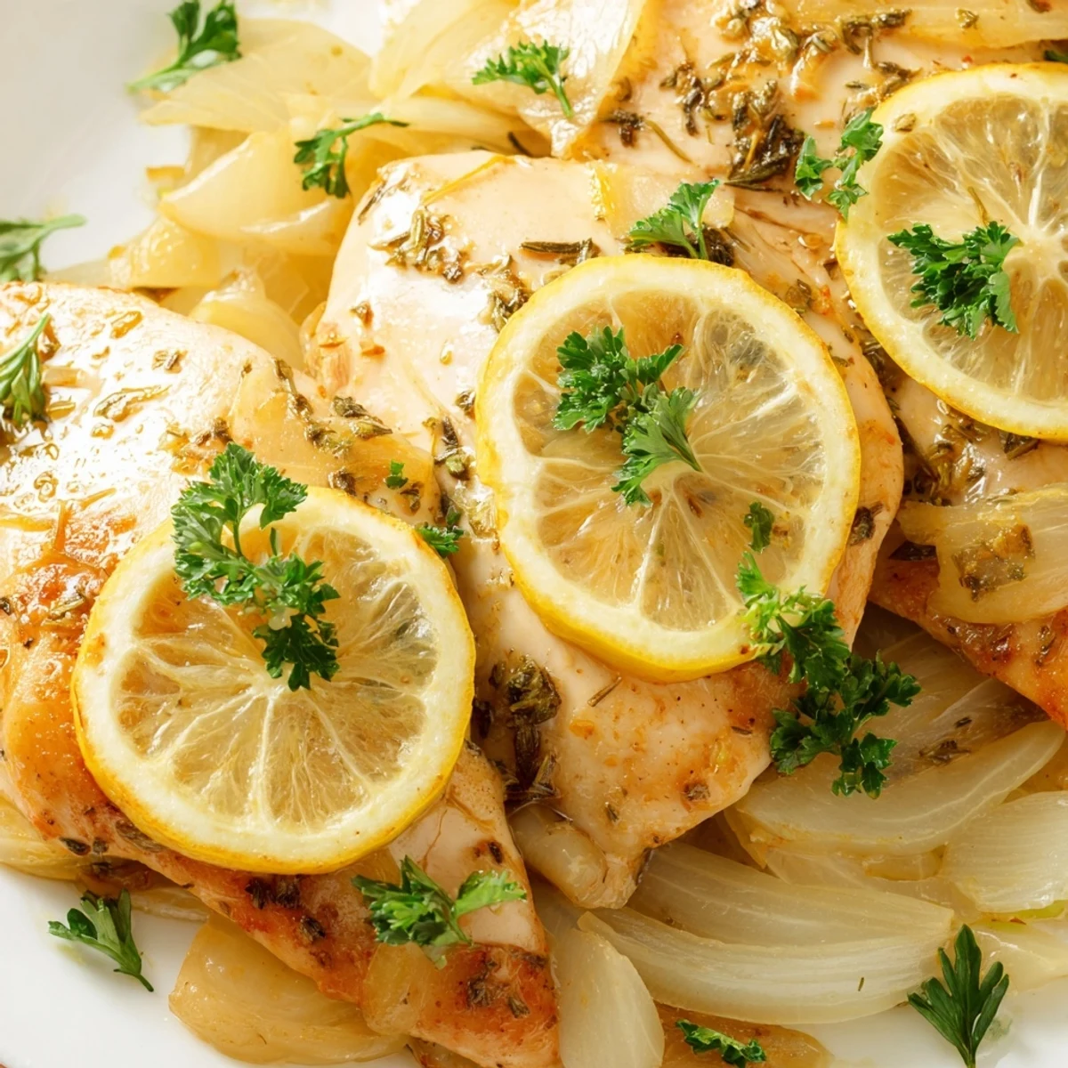 Gluten-free Lemon Supper Chicken Bake served alongside fluffy rice and a fresh green salad for a complete weeknight meal.  