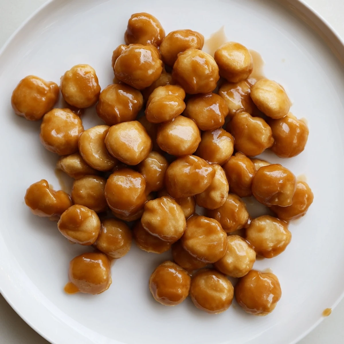 Sweet and salty caramel oyster crackers spilling out of a glass serving bowl