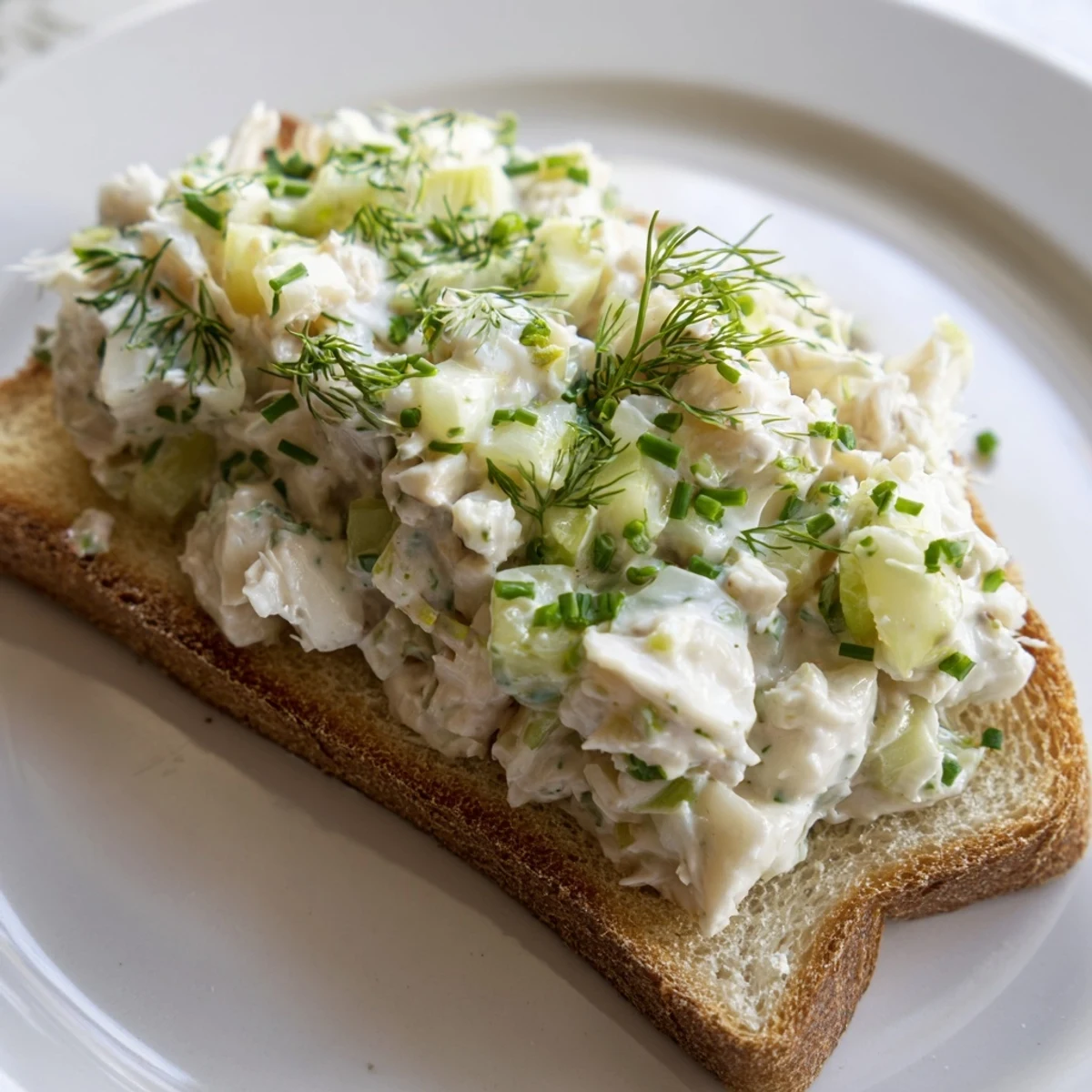 Warm crab toast appetizer featuring zesty lemon dressed crab on rustic bread
