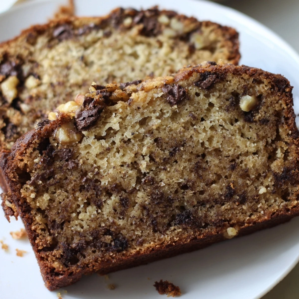 Moist low carb banana bread loaf with perfect golden crust cooling on wire rack
