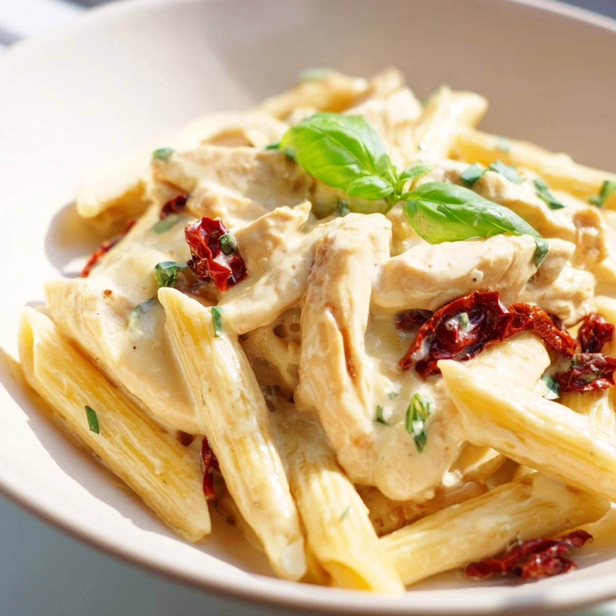 Golden seared chicken tossed with penne pasta in rich Marry Me Chicken Pasta sauce