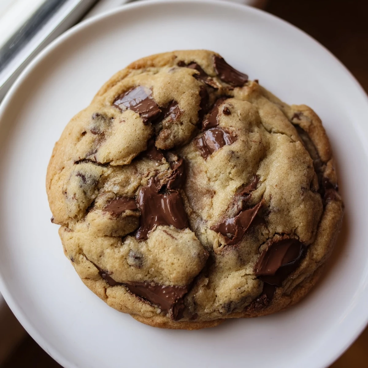 Soft nut free chocolate chip cookies with golden edges arranged on a cooling rack