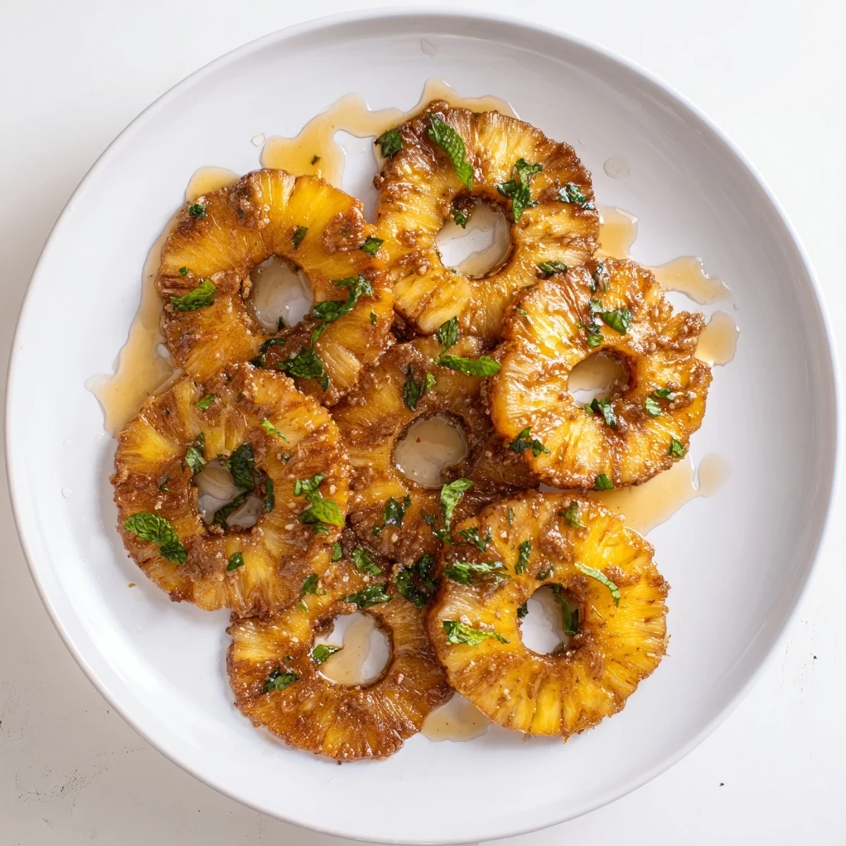 Sweet tropical pineapple rings air fried to perfection with brown sugar and spice