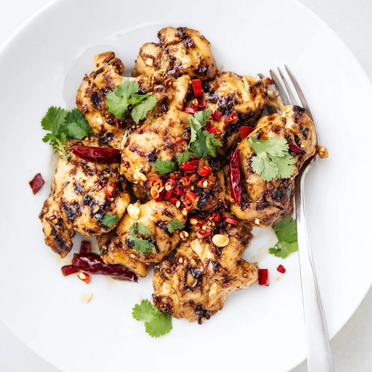 Perfectly grilled chili lime chicken sliced to reveal tender moist meat inside