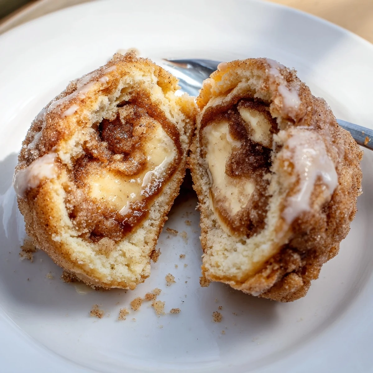 Fresh-baked Cinnamon Roll Cheesecake Cookies cooling on rack, buttery cinnamon-sugar scent