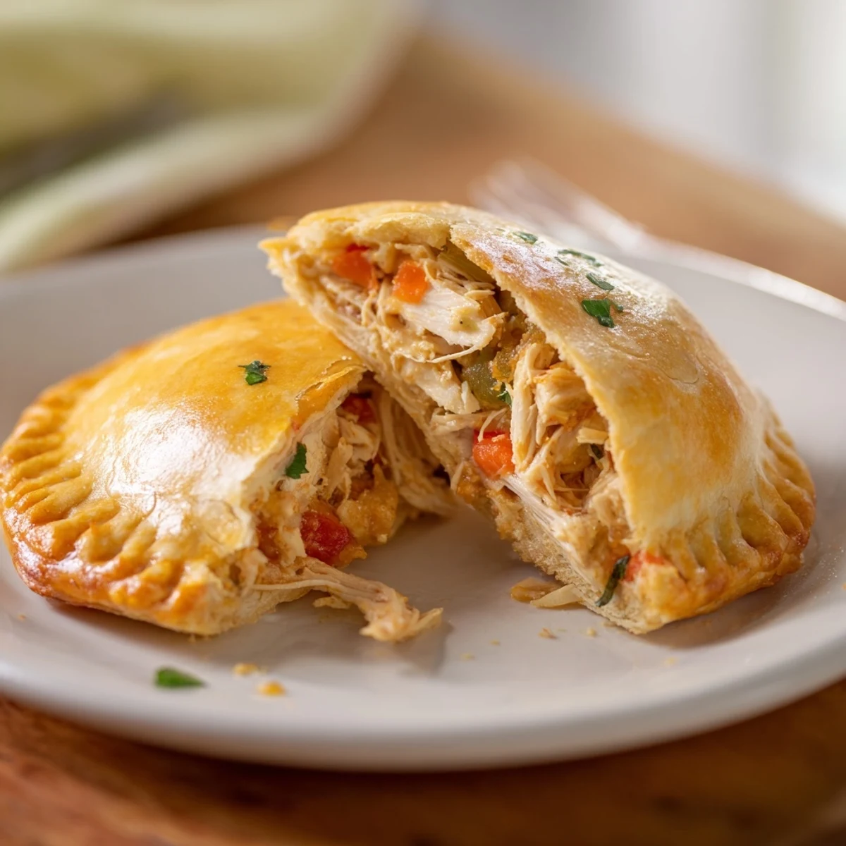 Homestyle Gluten Free Chicken Empanadas Recipe with cilantro filling, perfect handheld dinner