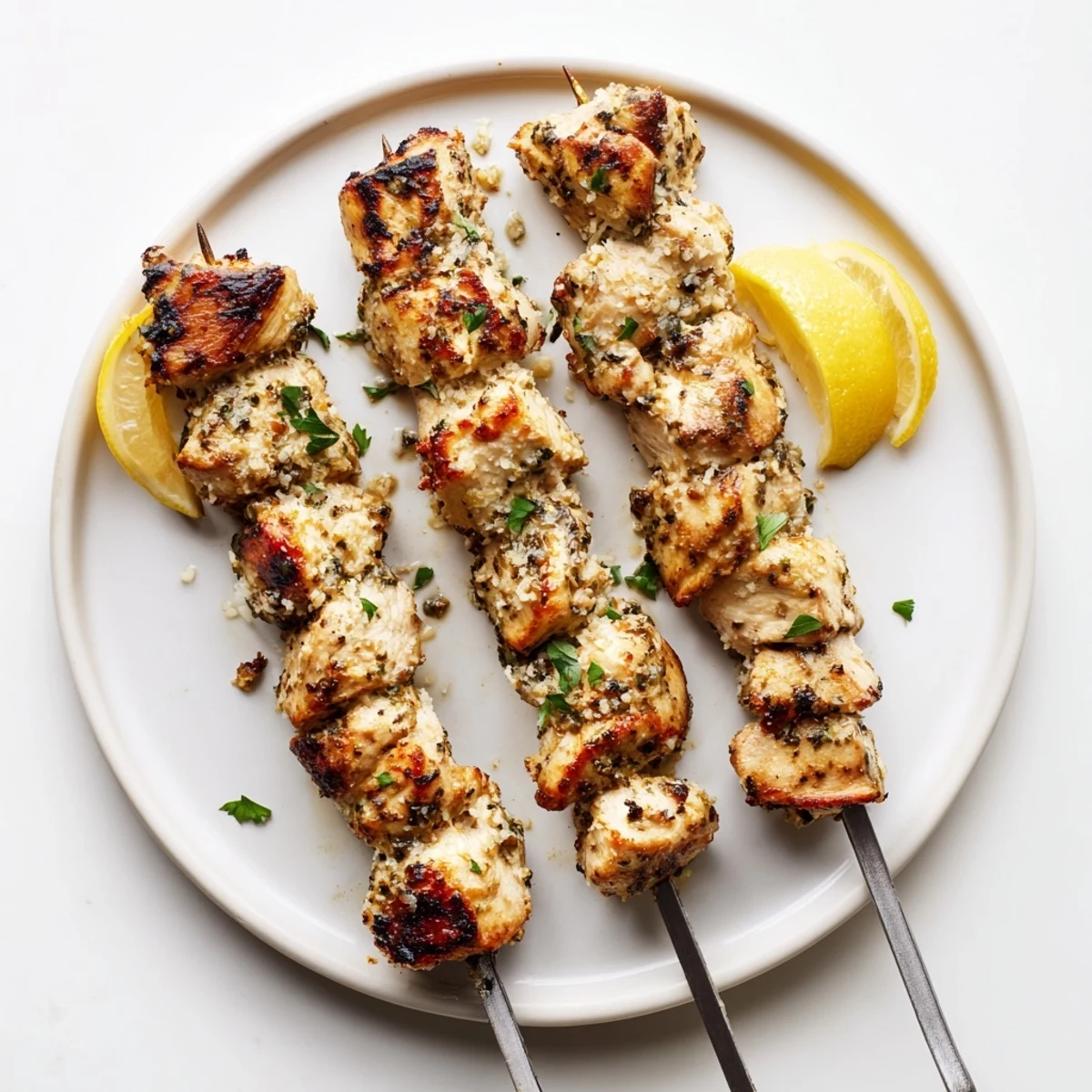 Savory Garlic Parmesan Chicken Skewers For Effortless Summer Grilling, golden-charred and aromatic
