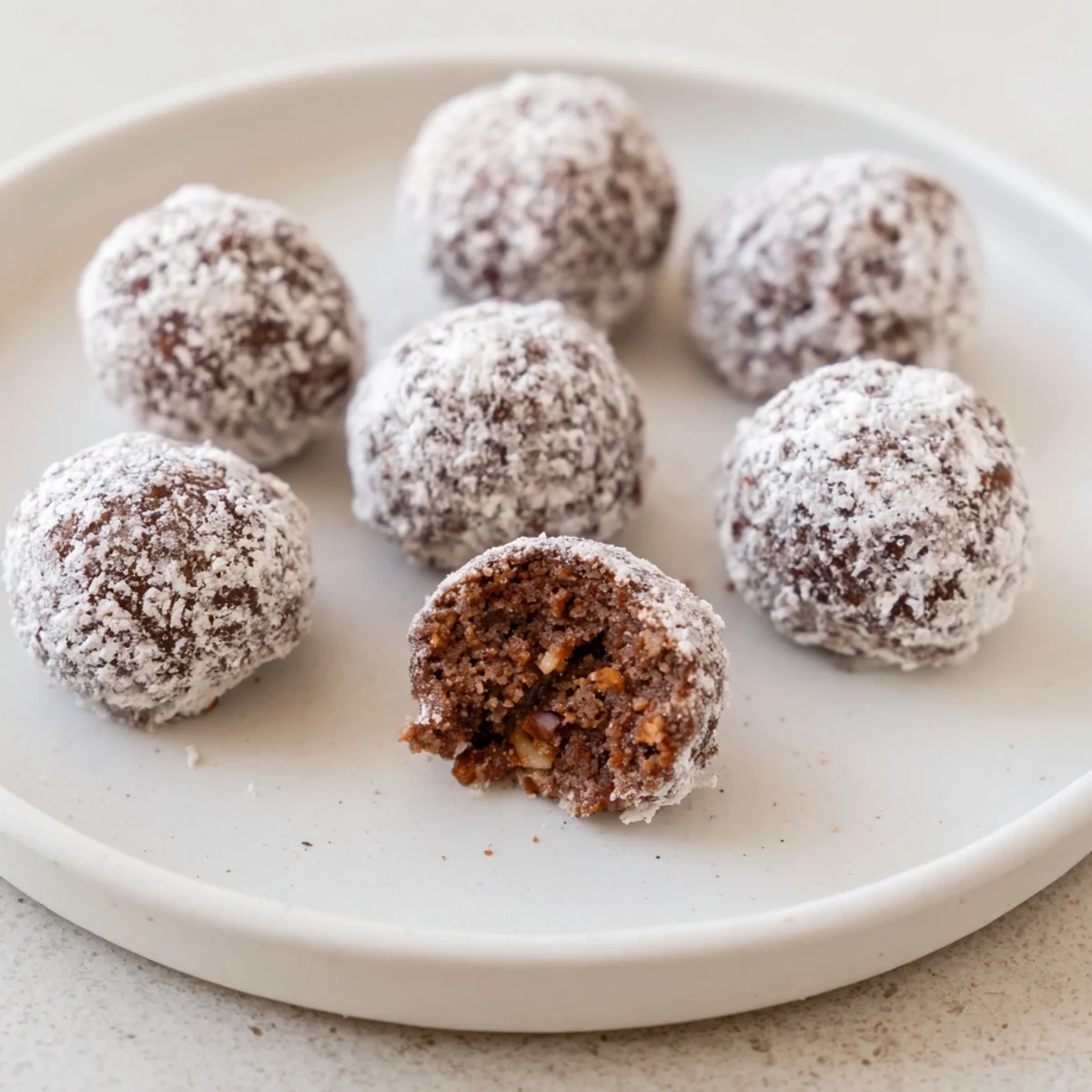 Homemade Chocolate Bourbon Balls nestled in a tin, ideal for gifting