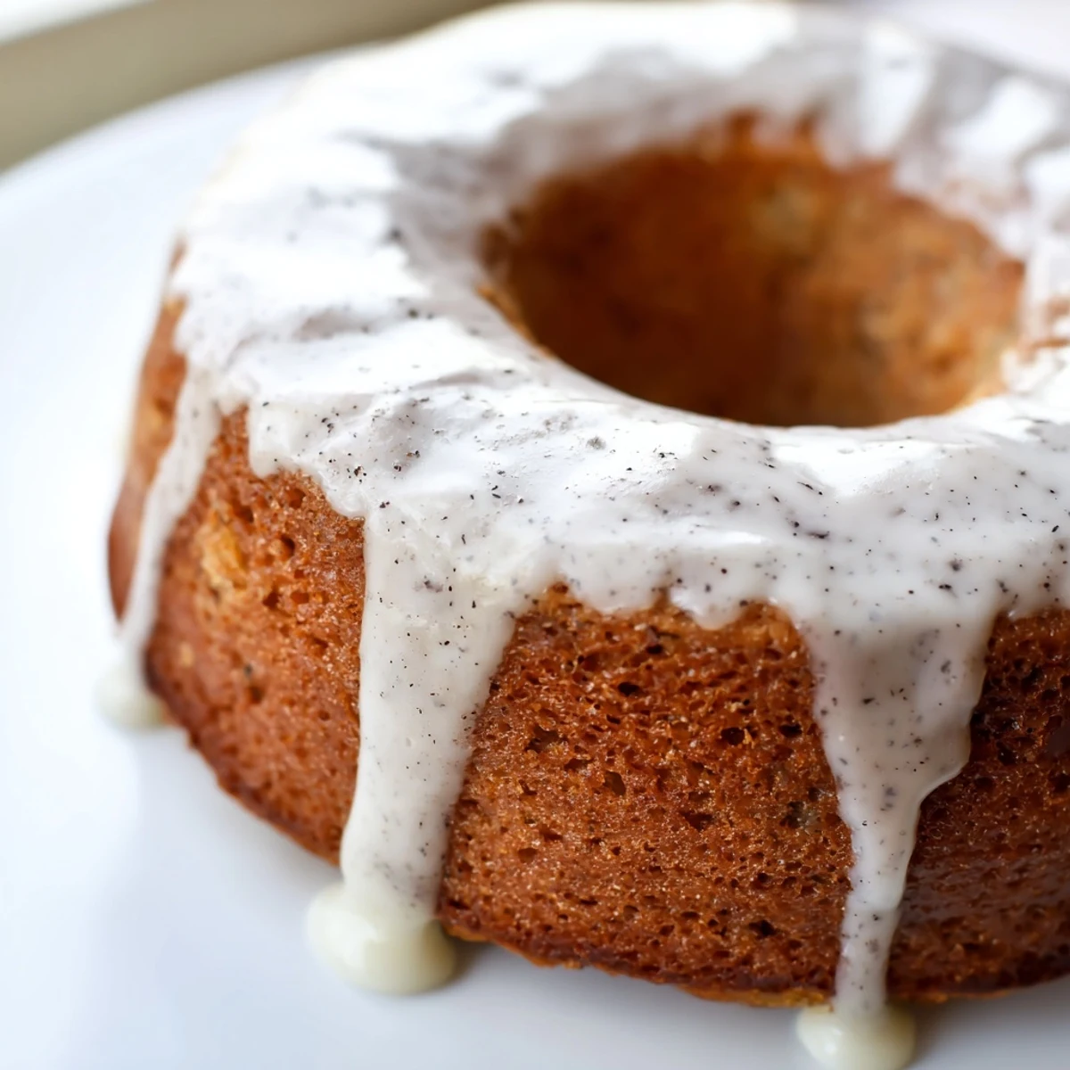 Fluffy banana bread donuts with powdered sugar coating served for breakfast or dessert