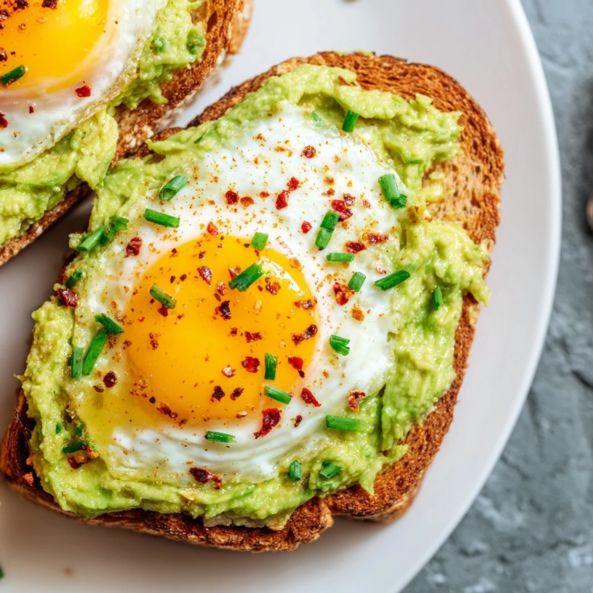 Golden toasted bread layered with creamy mashed avocado and a perfectly cooked egg for this simple avocado toast with egg recipe