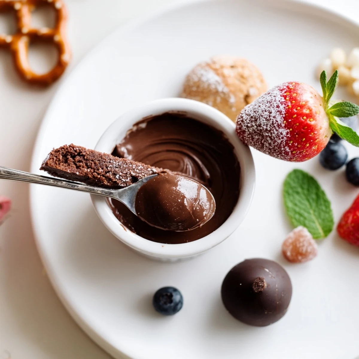 Elegant dessert charcuterie board arranged for parties, mix and match bites with mint