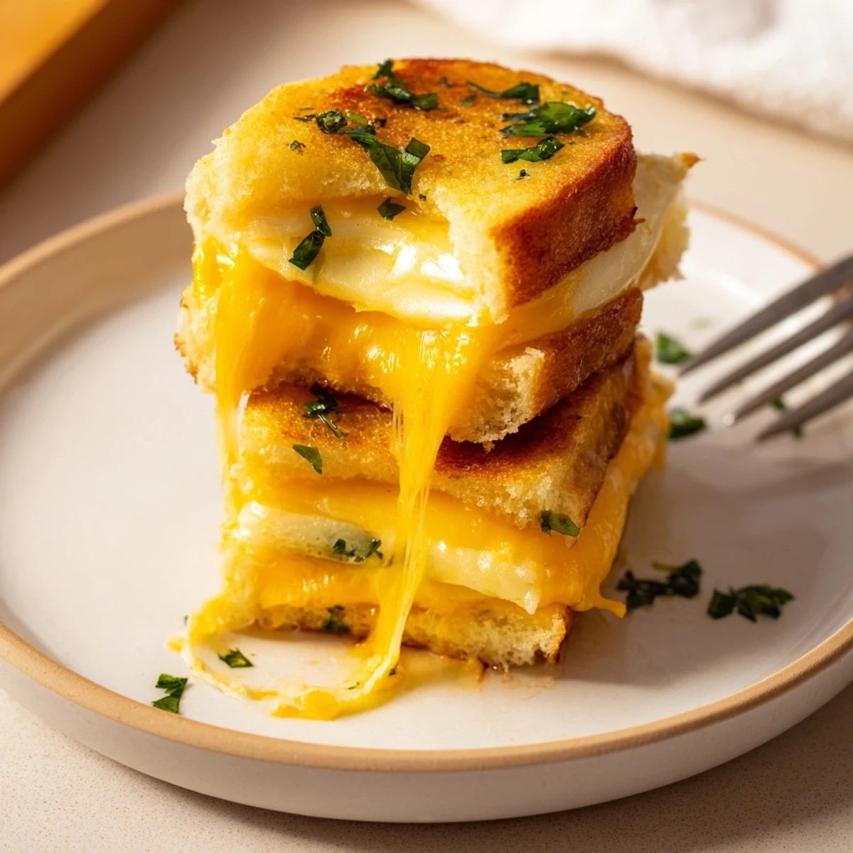 Mini Grilled Cheese Hawaiian Rolls with golden buttery crust and gooey cheddar