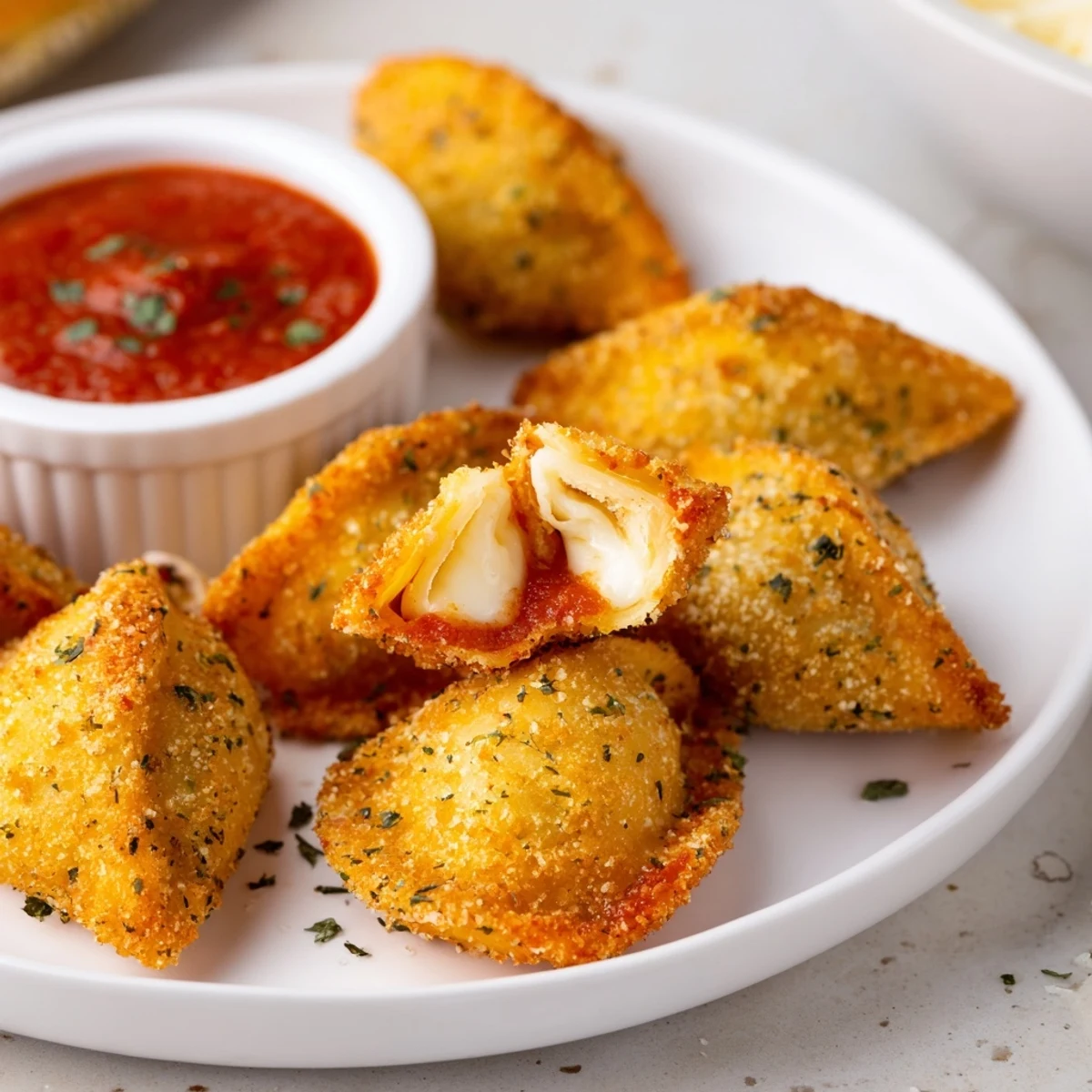 Warm, crunchy bites dusted with Parmesan, perfect for entertaining: Crispy Tortellini Party Snacks Recipe.