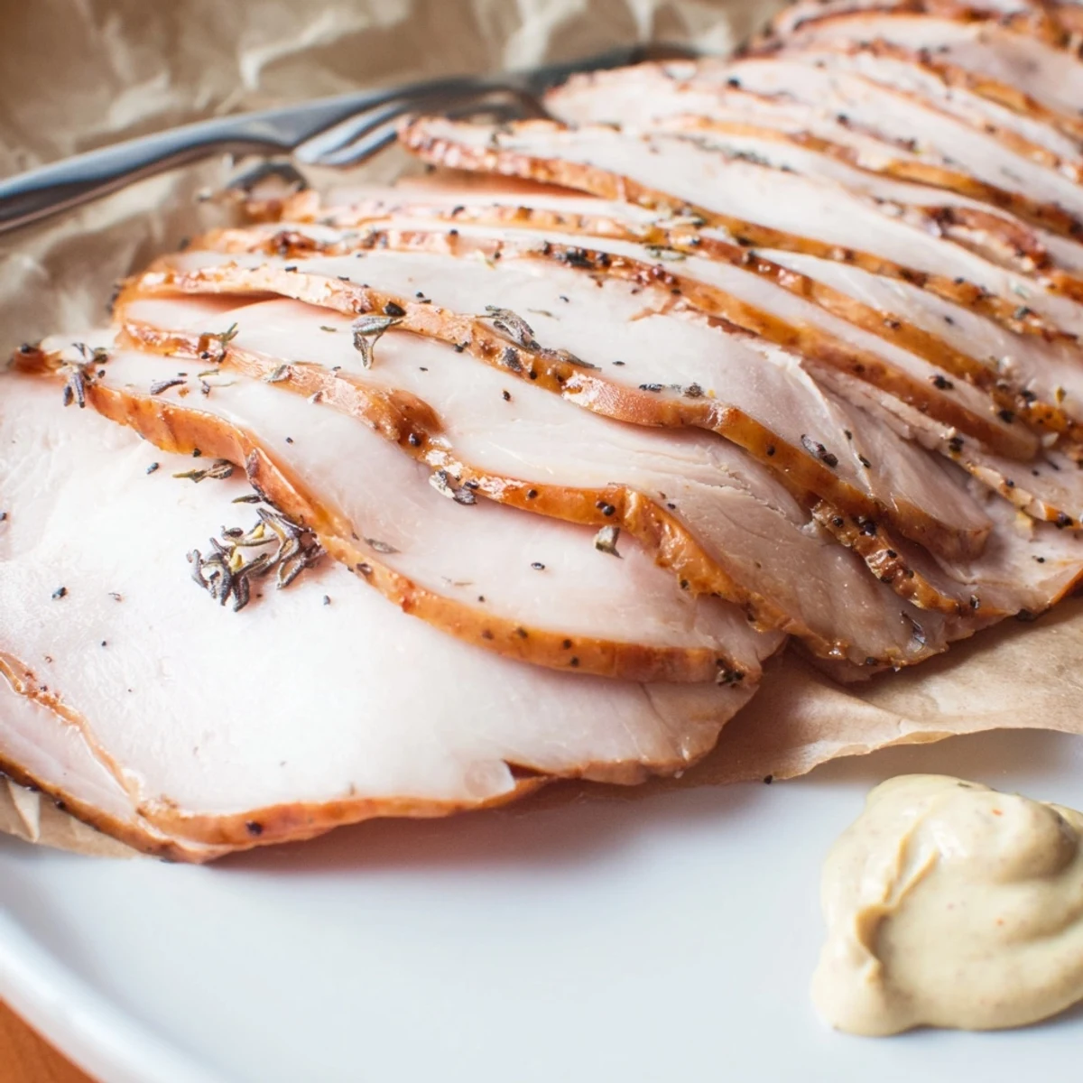 Serve Homemade Sandwich Deli Meat with whole-grain mustard and crisp pickles.