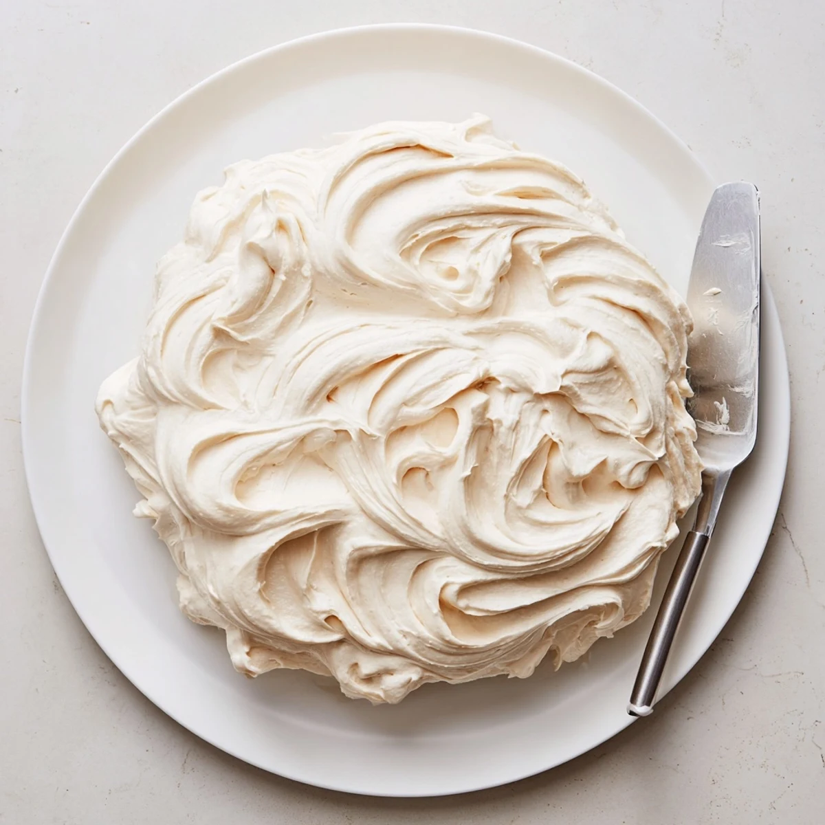 Silky Italian meringue buttercream spread generously over a freshly baked layer cake