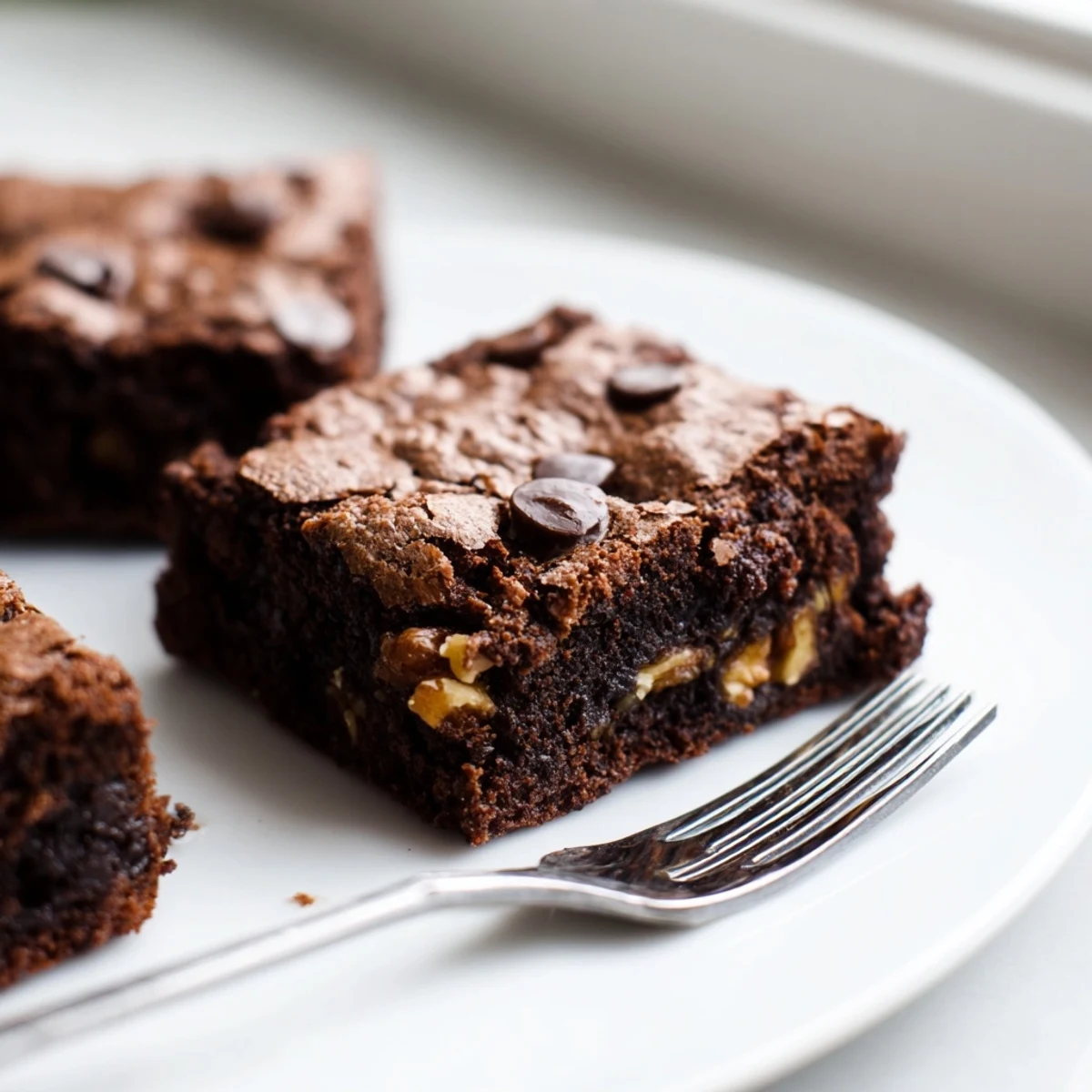 Warm homemade brownies served with a melting scoop of vanilla bean ice cream
