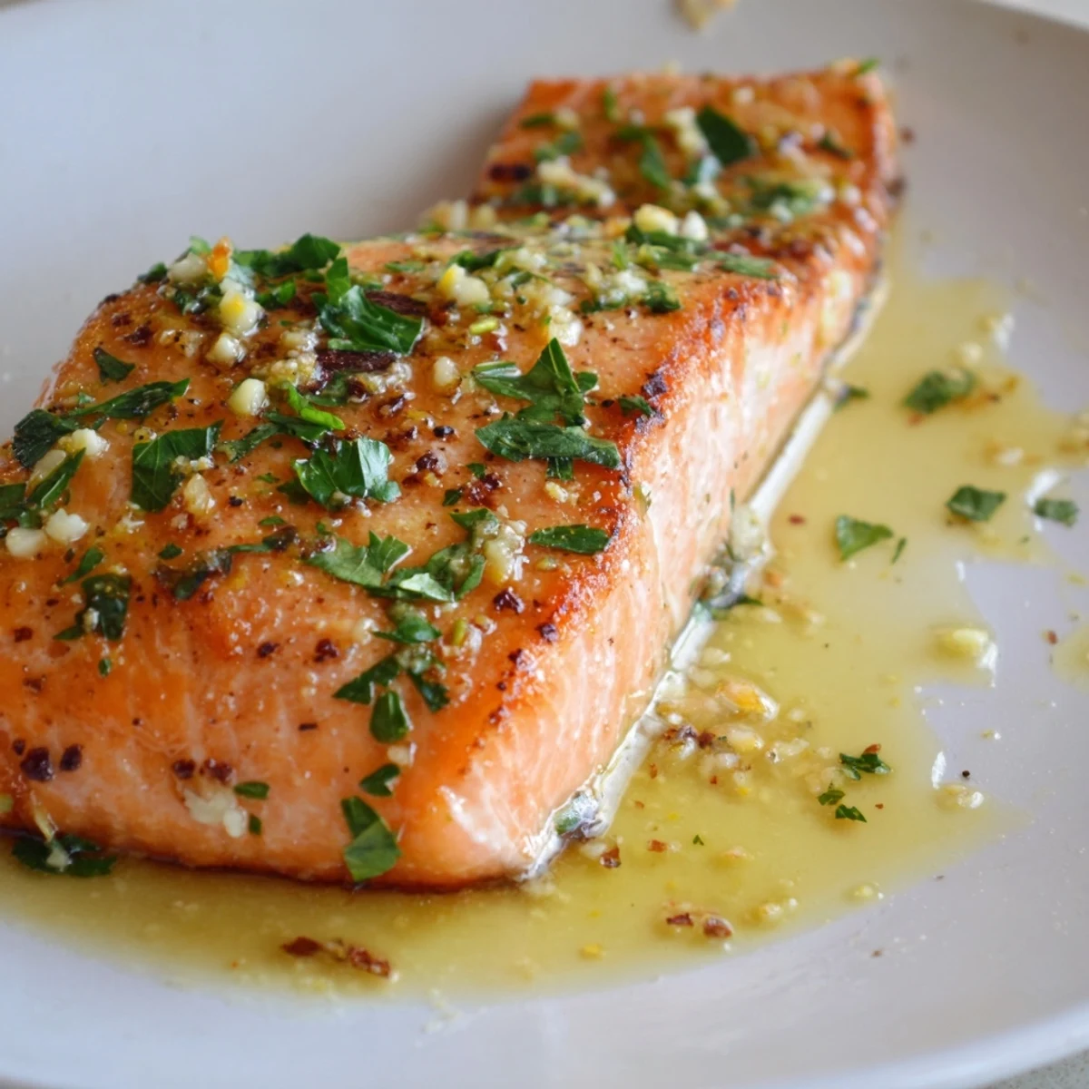 Garlic Butter Pan-Seared Salmon
