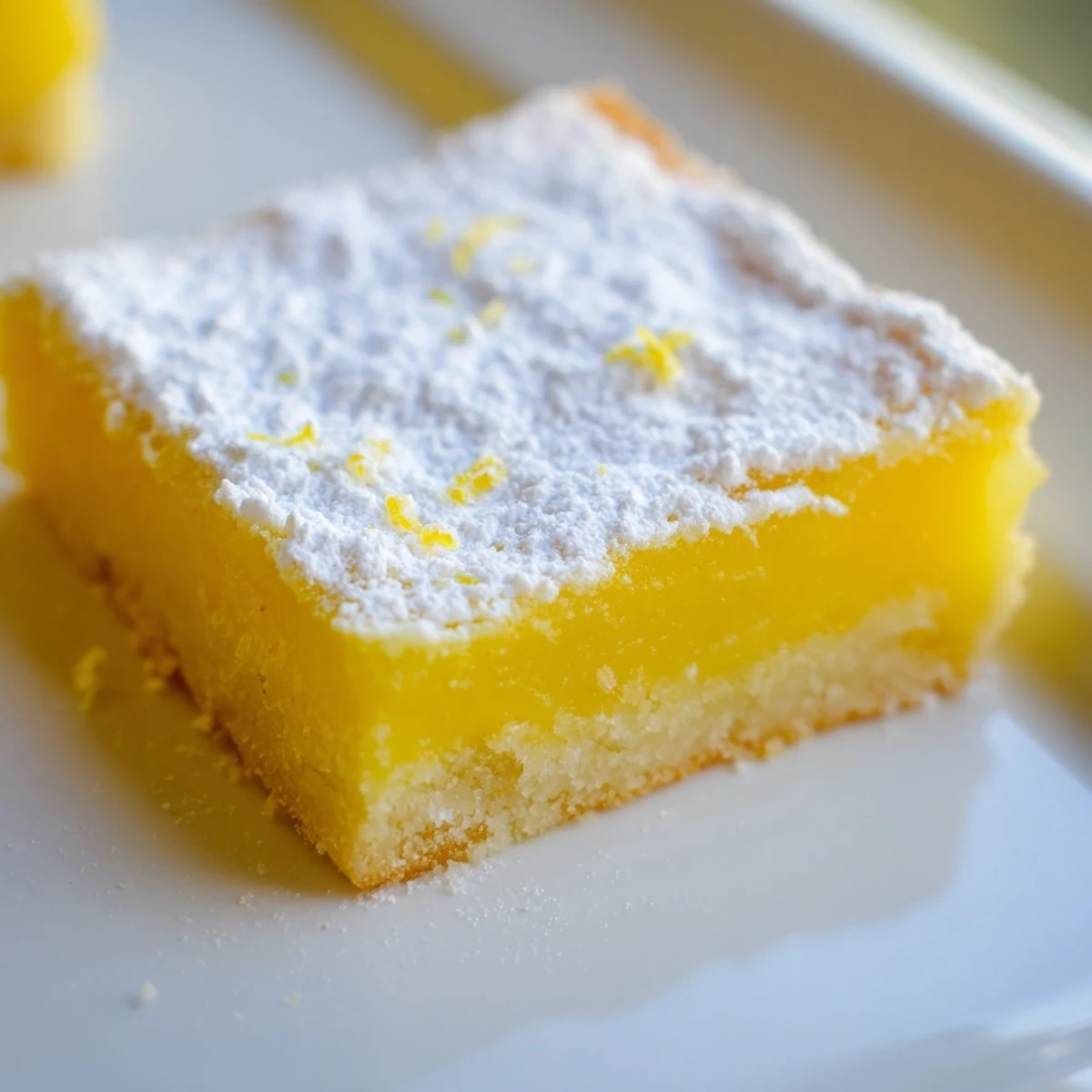 Tangy simple lemon bars sliced into squares atop a buttery shortbread crust