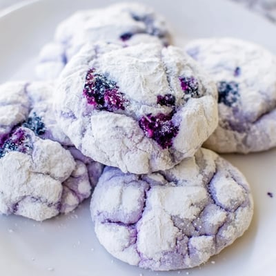 Blueberry Crinkle Cookies