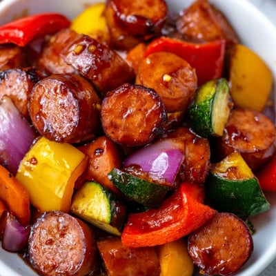 Honey Garlic Kielbasa Veggies