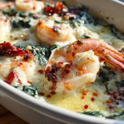 Low Carb Shrimp Tuscan Bake