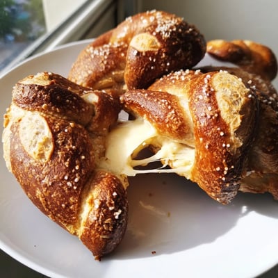 Mozzarella Stuffed Soft Pretzels