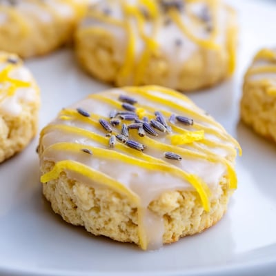 Iced Lemon Lavender Shortbread