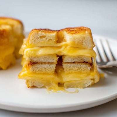 Close-up of Mini Grilled Cheese Hawaiian Rolls Recipe, bite sized gooey party ready appetizers