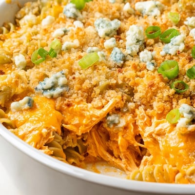 Cheesy Buffalo Chicken Casserole